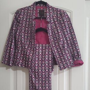 The Limited Floral Pink and Black pant suit